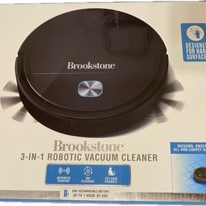 Brookstone 3-in-1 Robotic Vacuum Cleaner - Black
